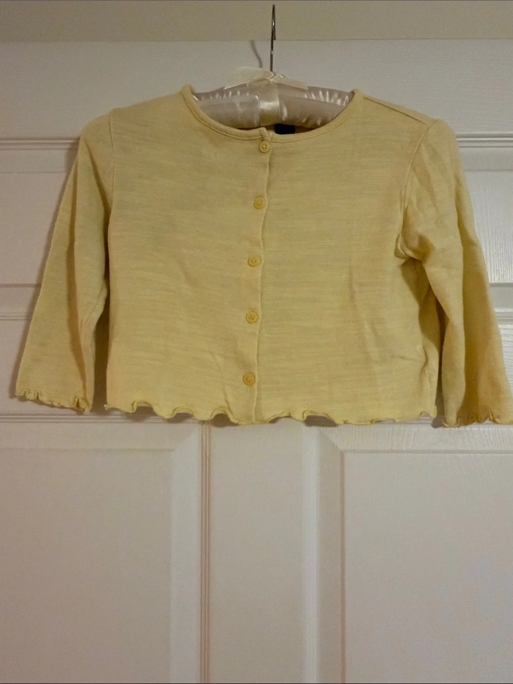 Old Navy Toddler Girls Lettuce-Edge Button-Front Cardigan